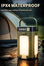Multifunctional 4-Leaf Foldable Camping Lantern – Solar Rechargeable Outdoor Emergency Light