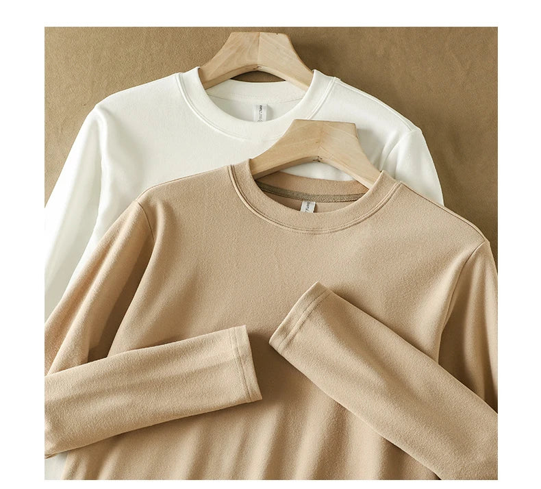 Two-Sided Dralon Long Sleeve T-Shirt for Men – Warm Fleece Undershirt