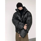 Men’s Turtleneck Cotton-Padded Winter Parka – High-End Warm Outerwear