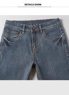 Cotton Stretch Jeans for Men – Classic Retro Slim Straight Fit