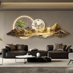 Luxury LED Wall Clock – Silent Nordic Design Minimalist Clock for Living Room & Home Decoration
