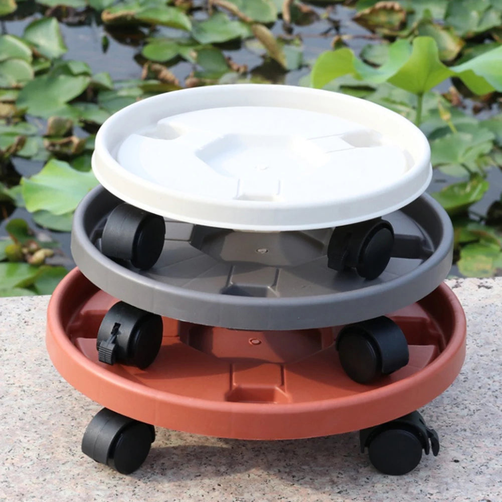 260mm Plant Mover With Wheels Plant Support Roller Universal Flower Pot Wheels Base Movable Tray Plant Stand With Rollers