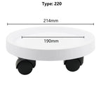 Round Movable Flower Pot Stand Tray with Wheels Heavy Duty Planter Bonsai Pot Mobile Tray Multifunctional Flower Disc Base
