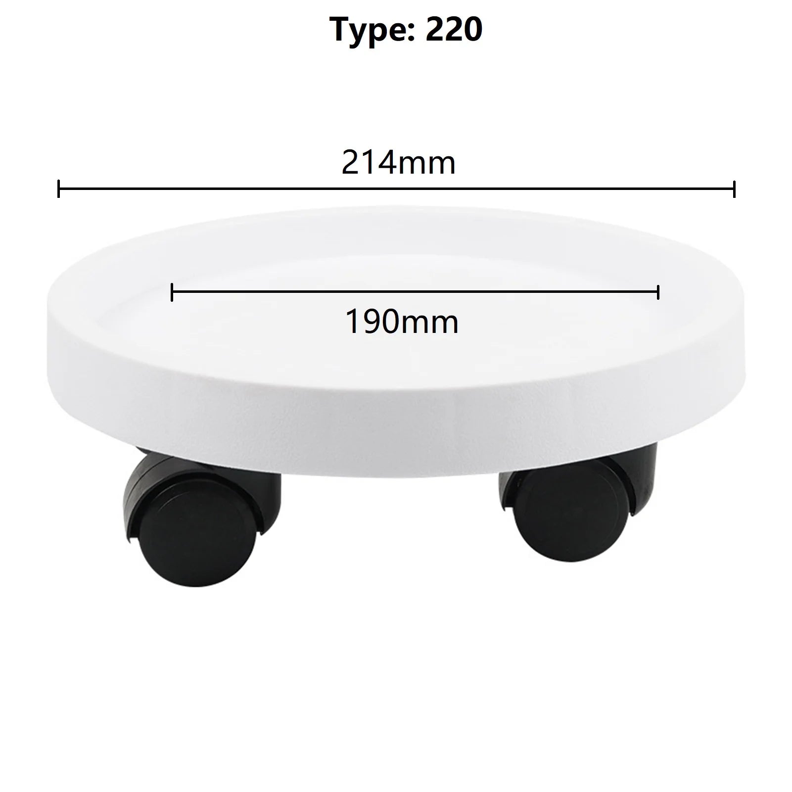 Round Movable Flower Pot Stand Tray with Wheels Heavy Duty Planter Bonsai Pot Mobile Tray Multifunctional Flower Disc Base