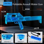 New Folding Electric Water Gun with Flashing Lights – High-Speed Rechargeable Water Blaster