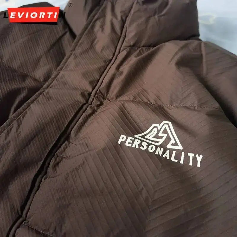 Men’s Winter Down Jacket – Thick Warm White Duck Down Puffer Coat with Hood, Windproof & Cold-Proof