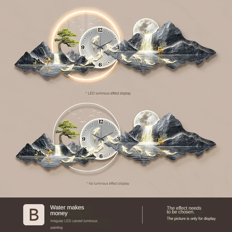 Luxury LED Wall Clock – Silent Nordic Design Minimalist Clock for Living Room & Home Decoration