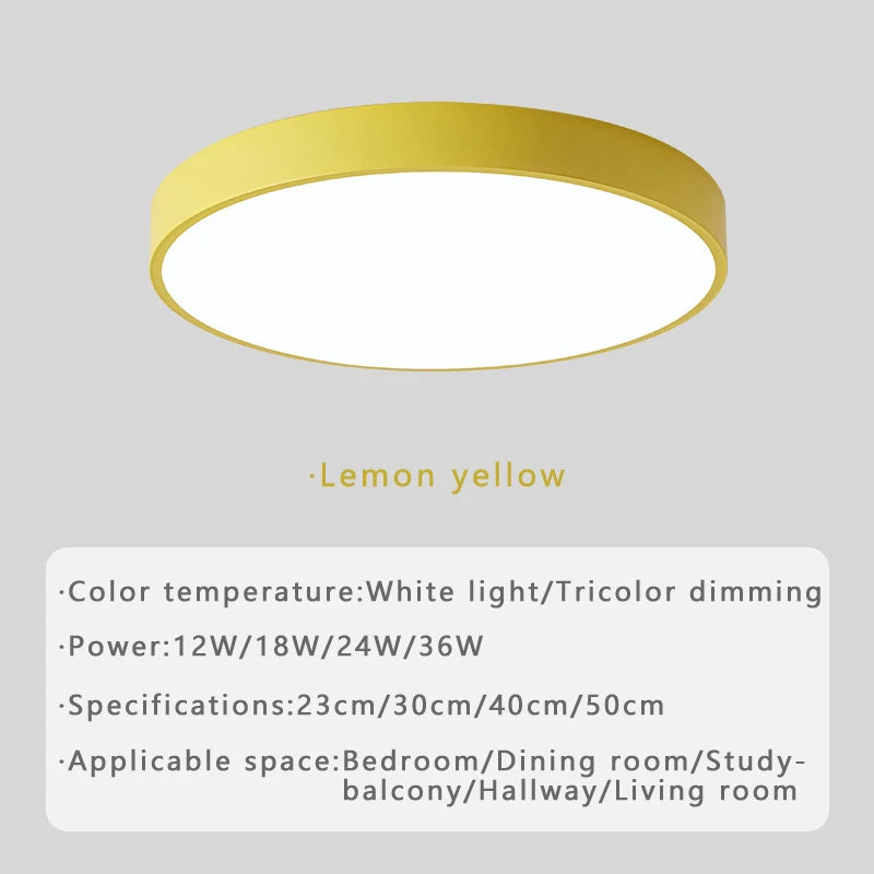 Macaron LED Nordic Ceiling Light – Modern Minimalist Lighting for Home