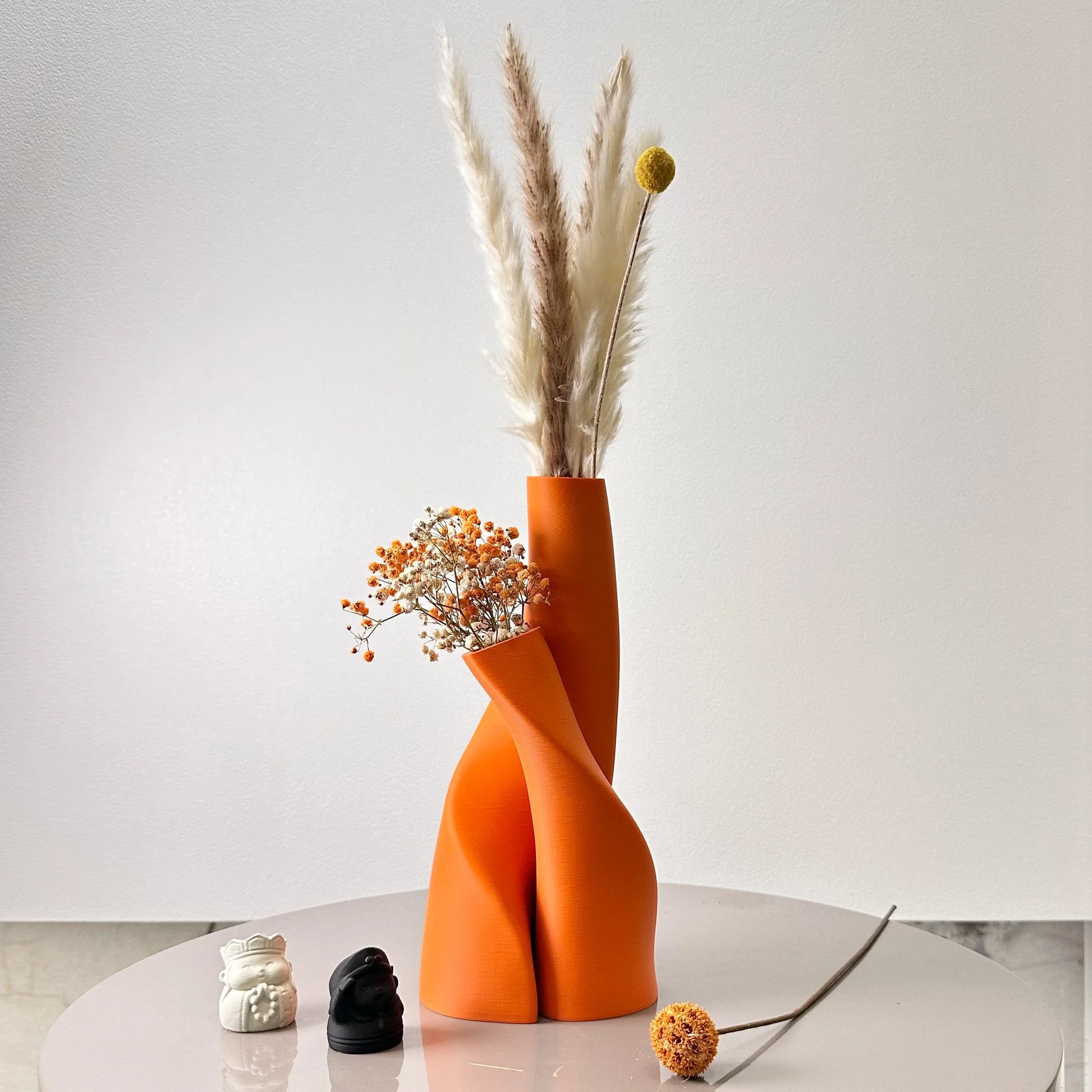 2PCS Creative Double-Shaped Vases – Colorful Dried Flower Vases for Living Room, Kitchen & Home Decor