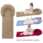 Beach Mat with Inflatable Headrest – Sand-Proof Foldable Camping & Picnic Mat
