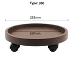Round Movable Flower Pot Stand Tray with Wheels Heavy Duty Planter Bonsai Pot Mobile Tray Multifunctional Flower Disc Base