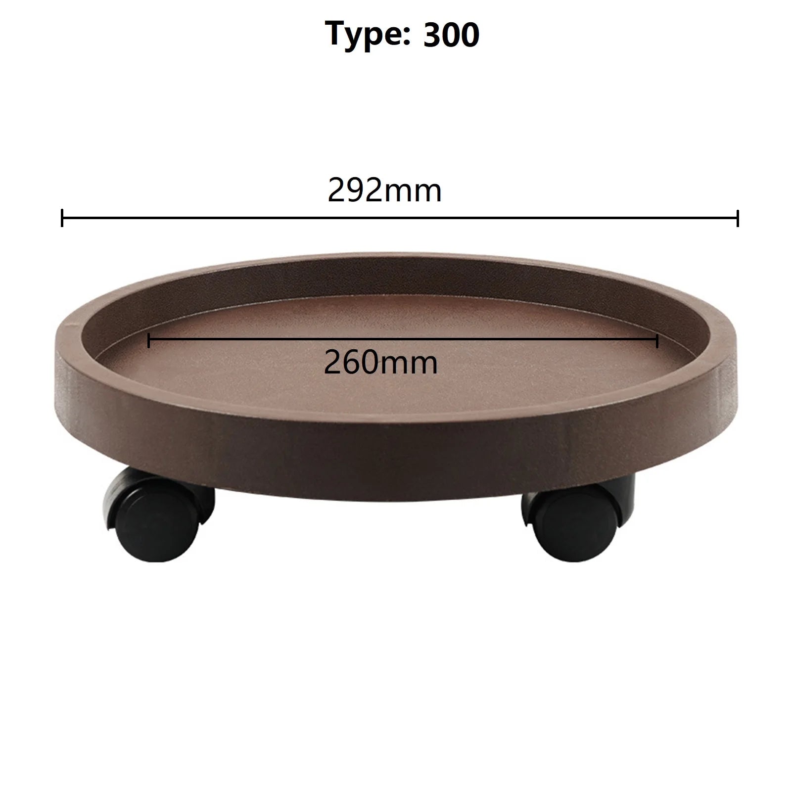 Round Movable Flower Pot Stand Tray with Wheels Heavy Duty Planter Bonsai Pot Mobile Tray Multifunctional Flower Disc Base