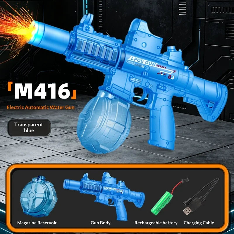 Simulated Recoil Electric Water Gun – Automatic Sensor Lights Water Pistol Toy