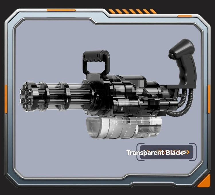 Rotating Spitfire Gatling Electric Water Gun – High-Pressure Continuous Pulse Water Blaster