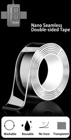 Nano Double-Sided Adhesive Tape – Extra Strong Reusable Waterproof Clear Mounting Tape