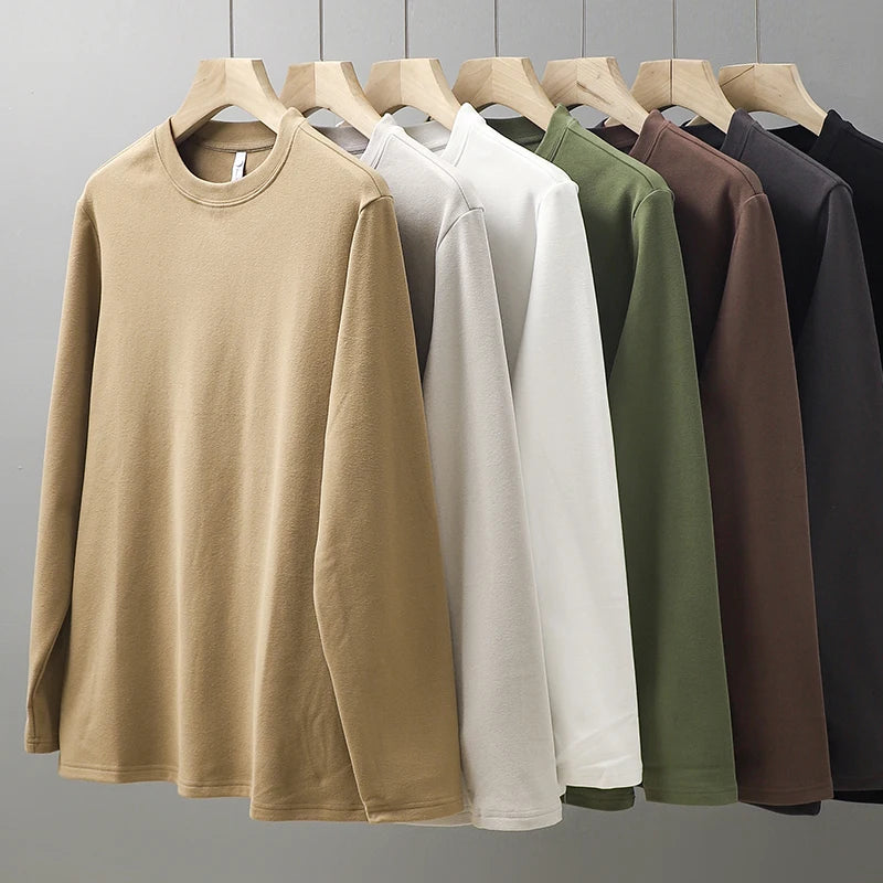 Two-Sided Dralon Long Sleeve T-Shirt for Men – Warm Fleece Undershirt