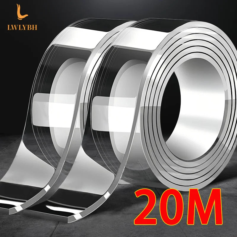 Nano Double-Sided Adhesive Tape – Extra Strong Reusable Waterproof Clear Mounting Tape