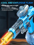 Summer Electric Automatic Water Gun with Flashing Lights & Long-Range Spray