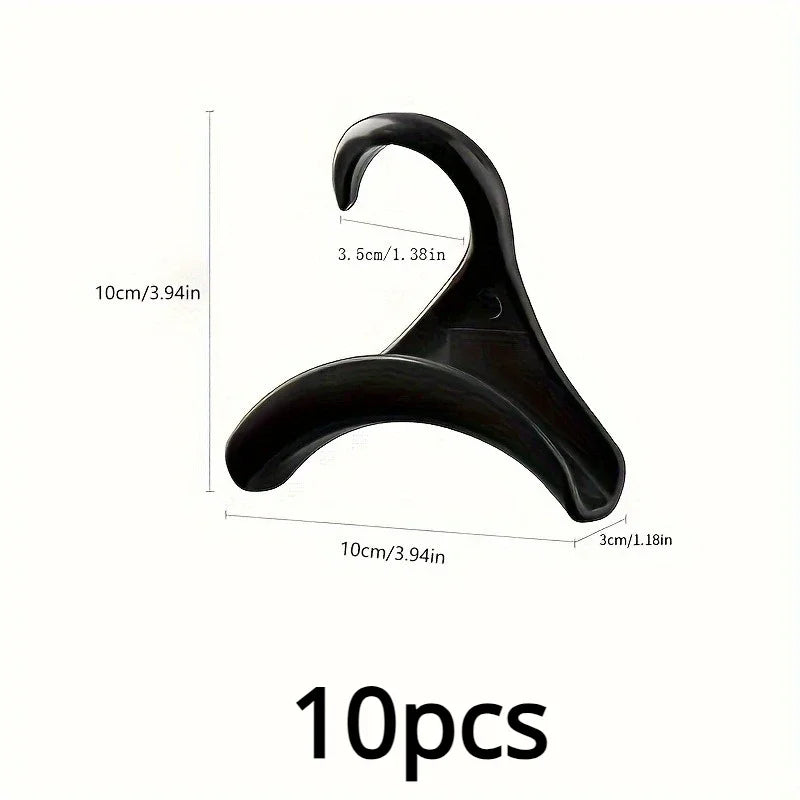 10pcs Space-Saving Hanger Hooks – Wardrobe Organizer for Bags, Scarves & Hats