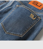 Cotton Stretch Jeans for Men – Classic Retro Slim Straight Fit