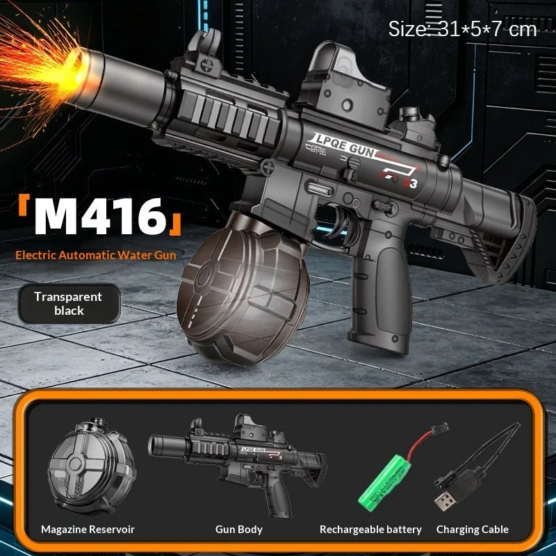 Simulated Recoil Electric Water Gun – Automatic Sensor Lights Water Pistol Toy