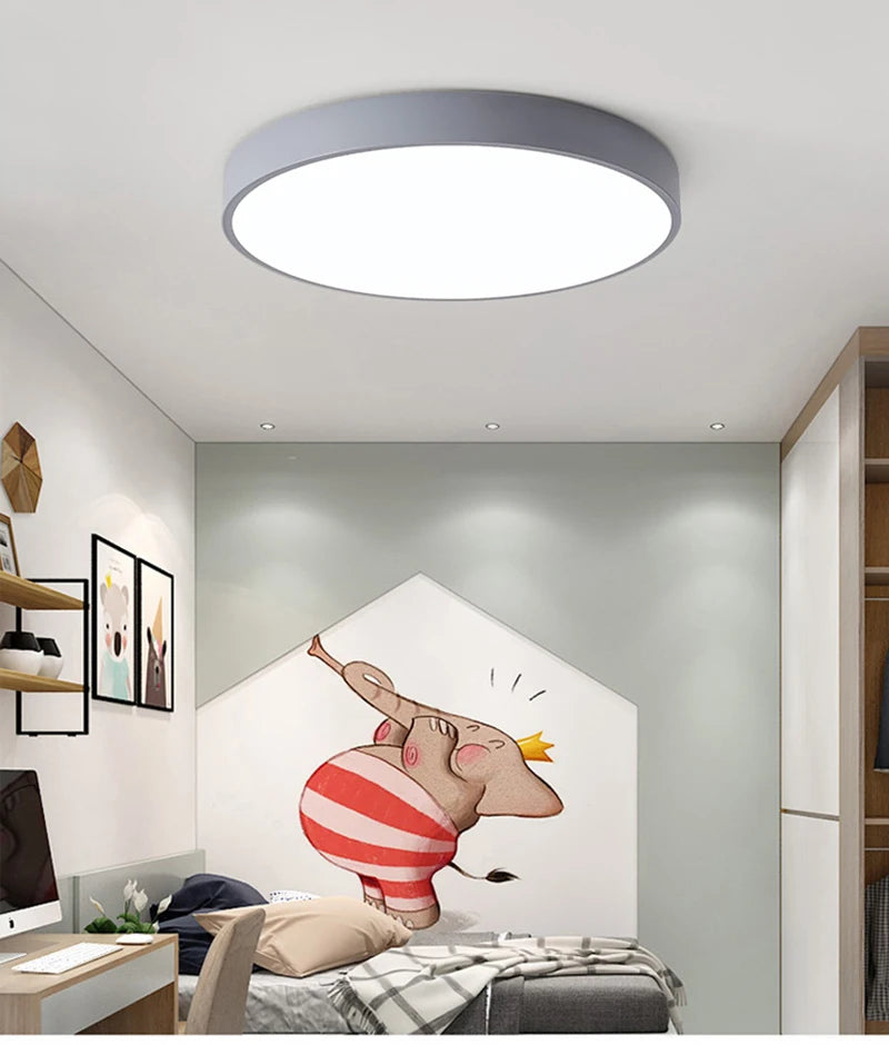 Macaron LED Nordic Ceiling Light – Modern Minimalist Lighting for Home
