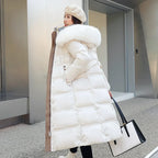 ZAROY Luxury Fur Hooded Parka – Women’s Long Winter Puffer Coat