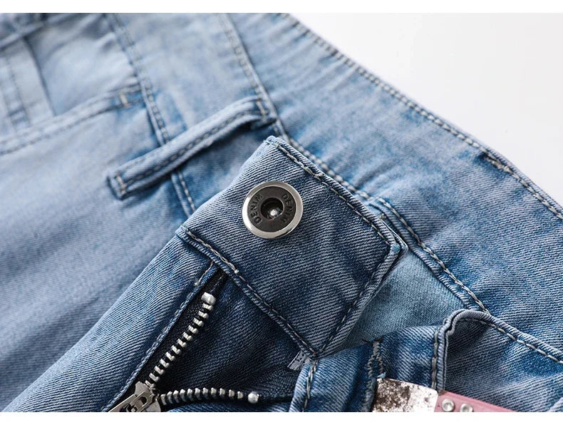 Summer Thin Men’s Jeans – Lyocell Fabric Soft Breathable Straight Denim Pants