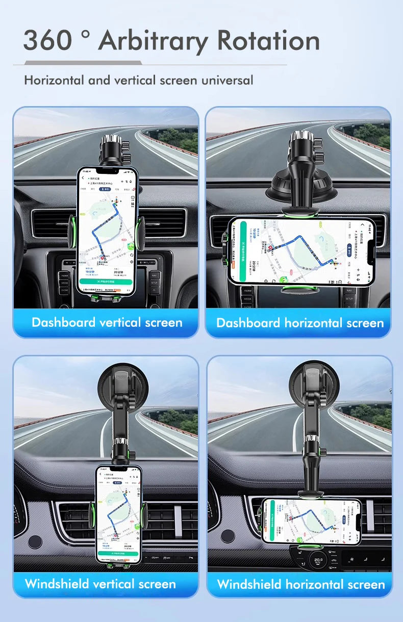 Universal Large Truck Extended Suction Cup Type Car Holder Fixed Shockproof Mobile Phone Stand Big Joint GPS Navigation Holder
