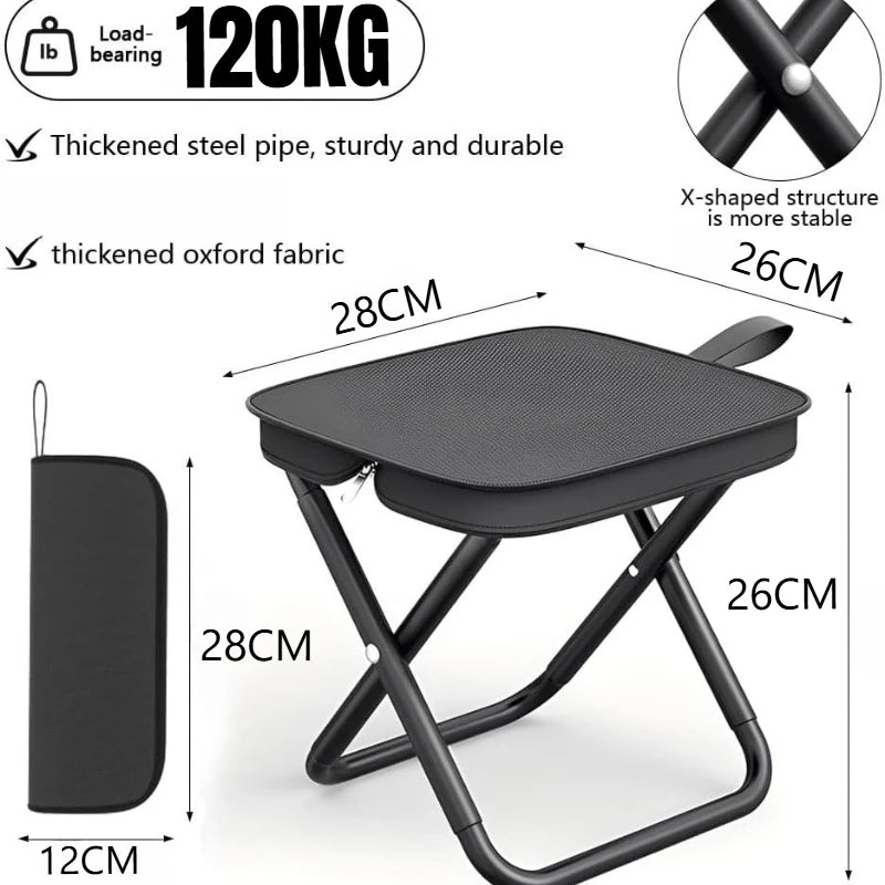 Lightweight Folding Tourist Chair – Portable Heavy-Duty Outdoor Camping & Fishing Stool