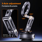X93 Magnetic Vacuum Phone Holder – Foldable 360° Rotating Electric Suction Mount for Car, Kitchen, Gym & Desk