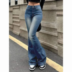 Women’s High Waist Flared Jeans – Stretchy Bootcut Denim Pants