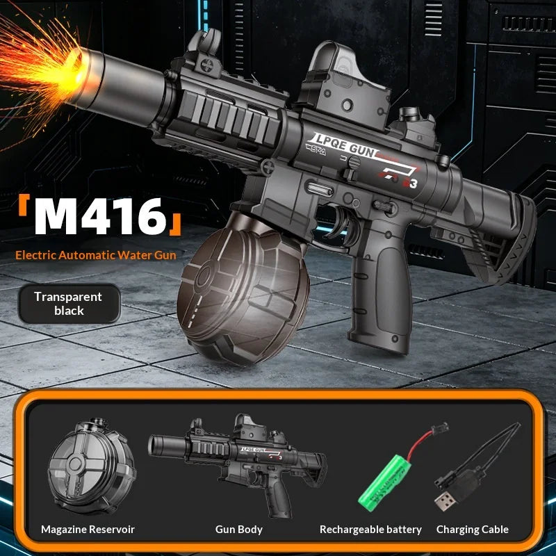 Simulated Recoil Electric Water Gun – Automatic Sensor Lights Water Pistol Toy