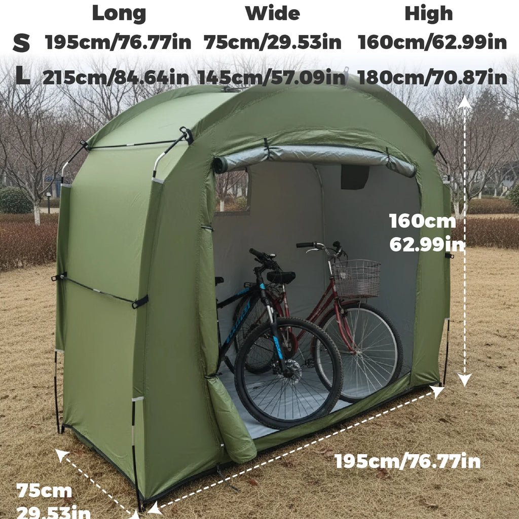 Buitenfietsstalling tent – Draagbare persoonlijke beschermingsluifel