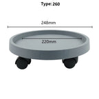 Round Movable Flower Pot Stand Tray with Wheels Heavy Duty Planter Bonsai Pot Mobile Tray Multifunctional Flower Disc Base