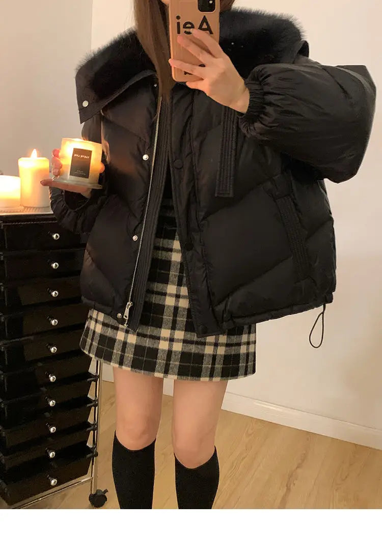 2025 New Women’s Short Cotton-Padded Winter Coat – Korean Loose Fit