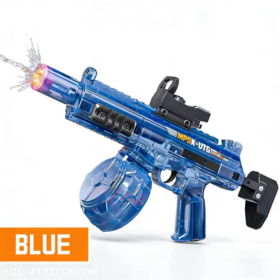 Simulated Recoil Electric Water Gun Toy with Automatic Lights & Water Spray Feature