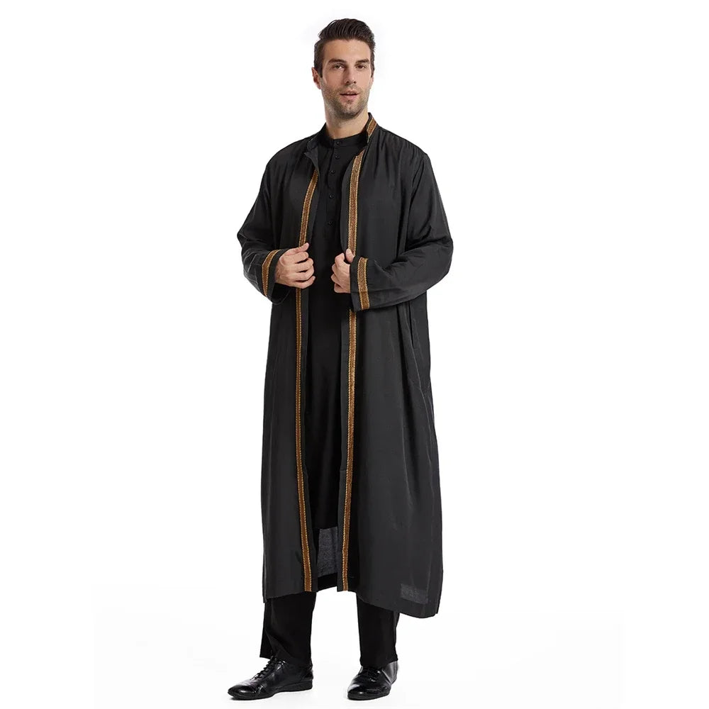 Black Kimono Jubba Thobe for Men Black Kimono Jubba Thobe for Men