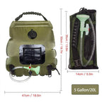 Solar Shower Bag 20L – Portable Outdoor Camping Solar Heated Shower