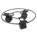 Flower Pot Tray Potted Plants Stand Round Rack Flowerpot Movable Shelf with Wheels Metal Rolling Coaster