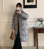 ZAROY Women's Winter Jacket – Cotton-Padded Hooded Long Puffer Coat