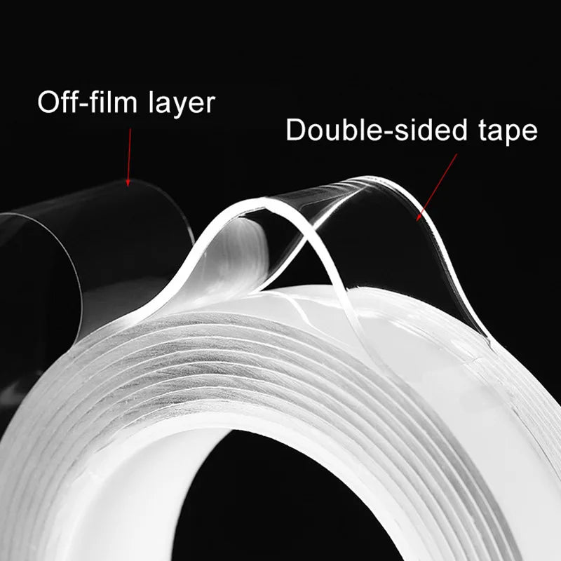 Nano Double-Sided Adhesive Tape – Extra Strong Reusable Waterproof Clear Mounting Tape