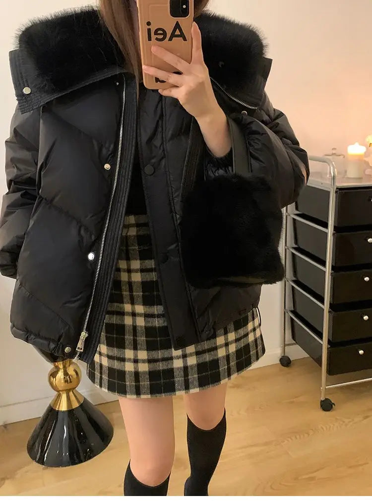 2025 New Women’s Short Cotton-Padded Winter Coat – Korean Loose Fit