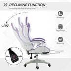 Chaise de gaming style course avec fonction d'inclinaison et repose-pieds