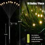 Solar Powered Firefly Waterproof Vibrant Garden Lights