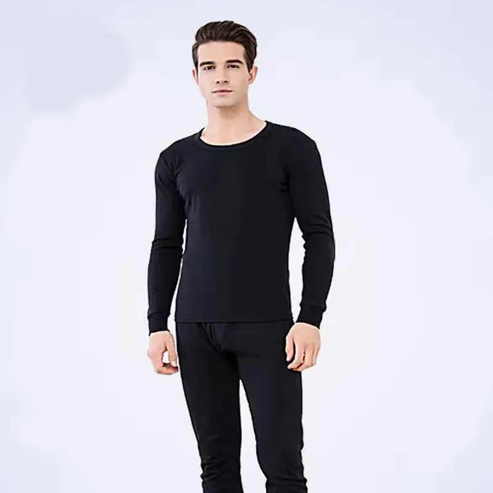 Winter Fleece-Lined Ultra Soft Thermal Underwear Set for Men — Top & Bottom
