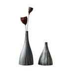 Black Ceramic Small Vase – Japanese-Style Tabletop Ornament for Flowers & Home Decor