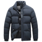Men’s Winter Cotton Jacket – Thickened Stand Collar Bread Style Casual Outerwear