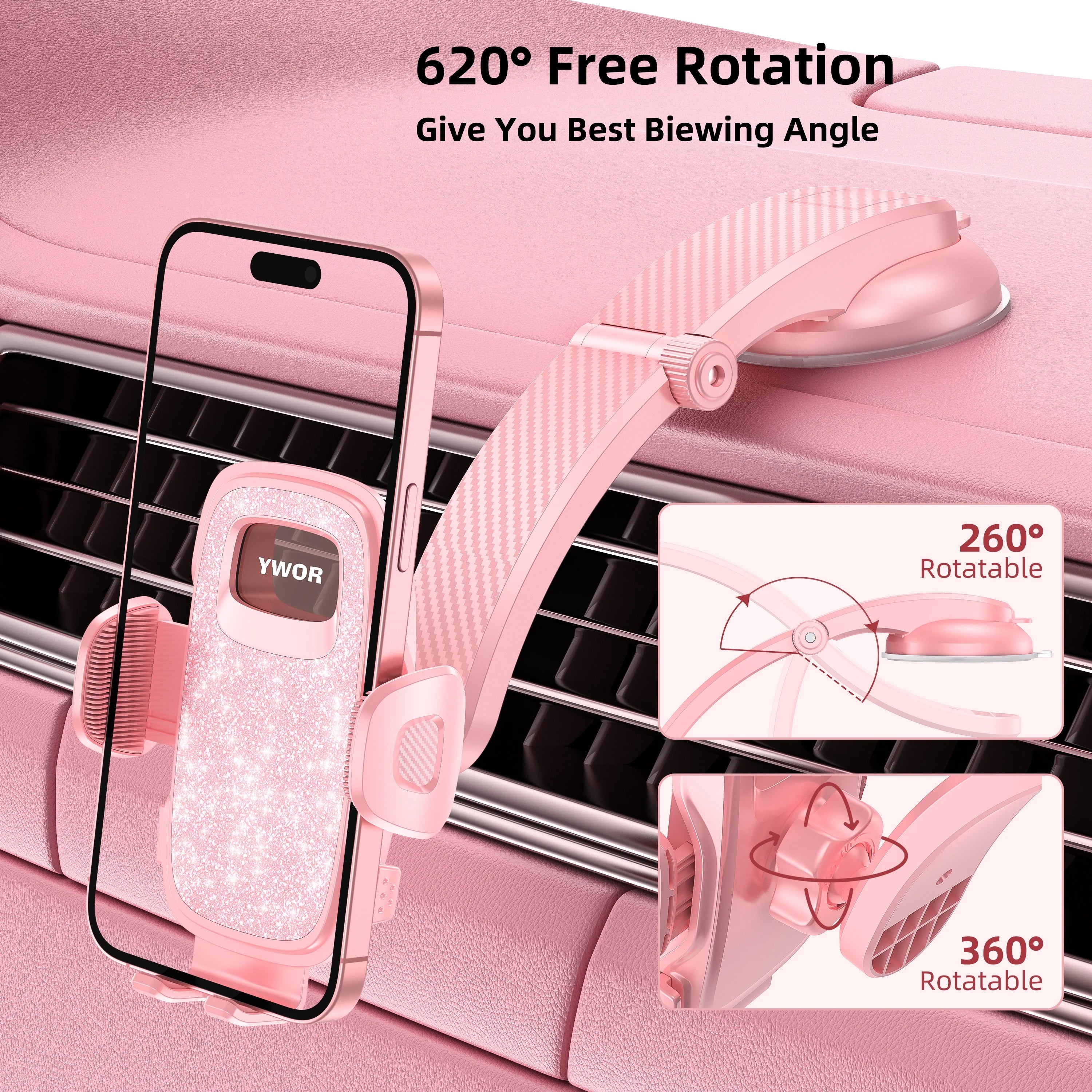 Wall Mounted Foldable Hair Dryer Holder – Adjustable Heat Resistant Rotating Storage Rack