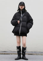 CHIC VEN Women’s 90% White Duck Down Jacket – Autumn/Winter Stand Collar Coat